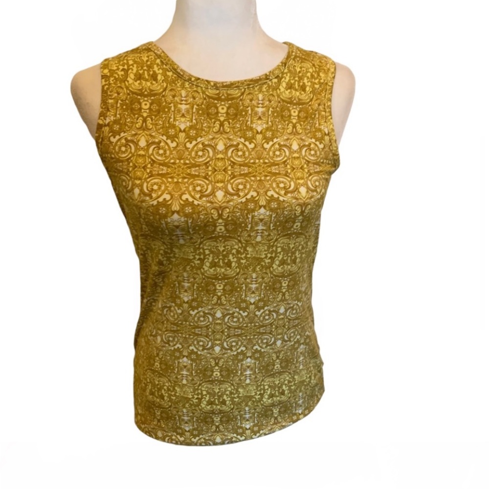 Athleta Gold Patterned Tank size Small - Picture 4 of 4